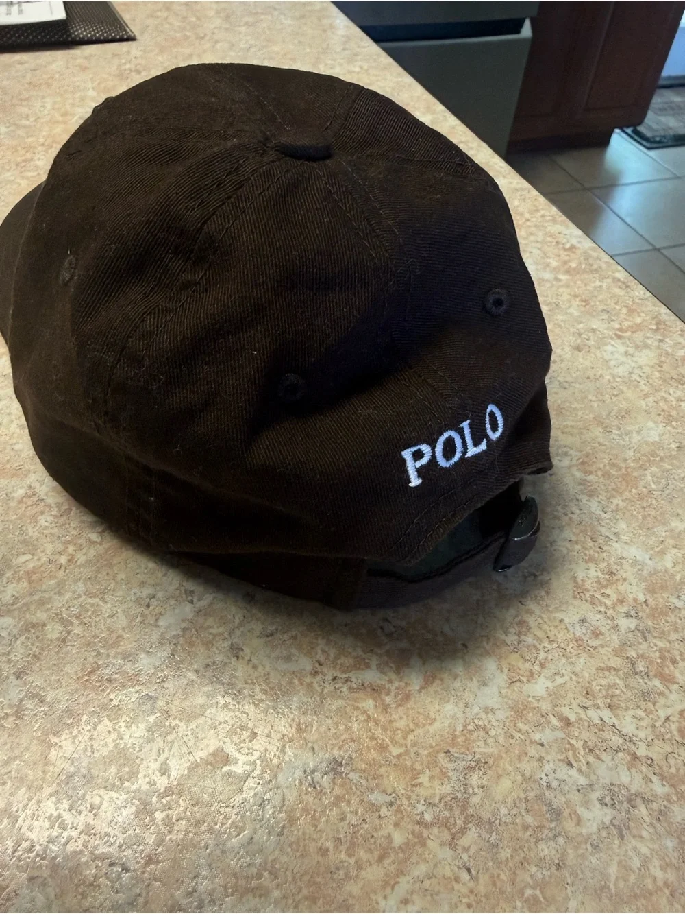 Ralph Lauren Brown Baseball Cap with White Polo Logo